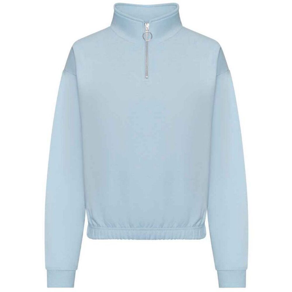 Awdis Womens/Ladies Cropped Sweatshirt / Sky Blue